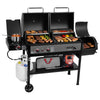 Gas & Charcoal Grill Combo with Offset Smoker