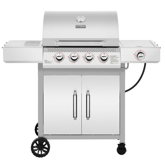 4-Burner Gas Grill with Side Burner
