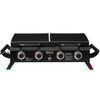 4-Burner Portable Propane Gas Grill Griddle Combo, Black
