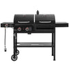 2-Burner Gas and Charcoal Combo Grill with Side Burner
