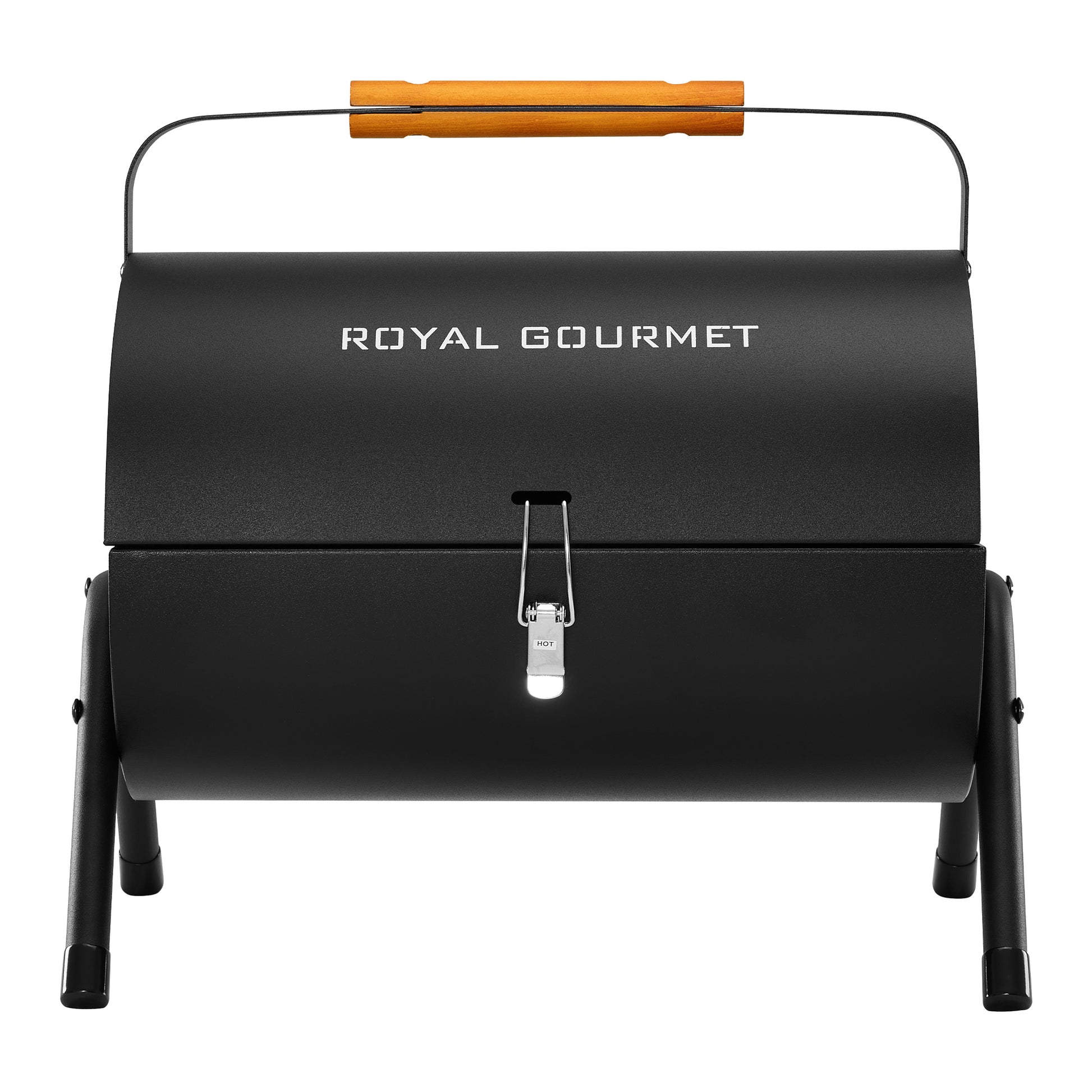 Black grill with 'Royal Gourmet' branding on a white background