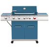 5-Burner BBQ Cabinet Style Gas Grill, Blue