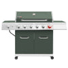 6-Burner BBQ Liquid Propane Gas Grill in Olive Green