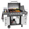 Royal Gourmet Portable gas grill with various food items and accessories on a white background