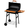Royal Gourmet Charcoal grill with wooden accents on a white background