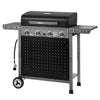 Black and gray Royal Gourmet barbecue grill on a white background