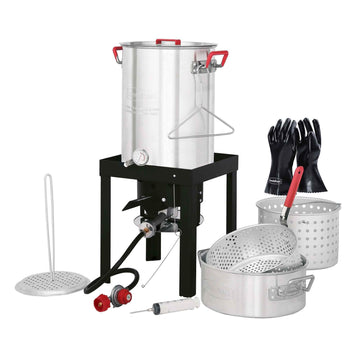 Aluminum Turkey Fryer Boiler Set with Gloves - Royal Gourmet