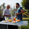 Black Movable Grill Prep Table