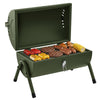 Portable Charcoal Grill with Four Air Vents and Lid Handle, Olive Green
