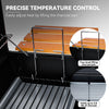 Royal Gourmet Two-level lifting charcoal pan for precise temperature control on a grill.