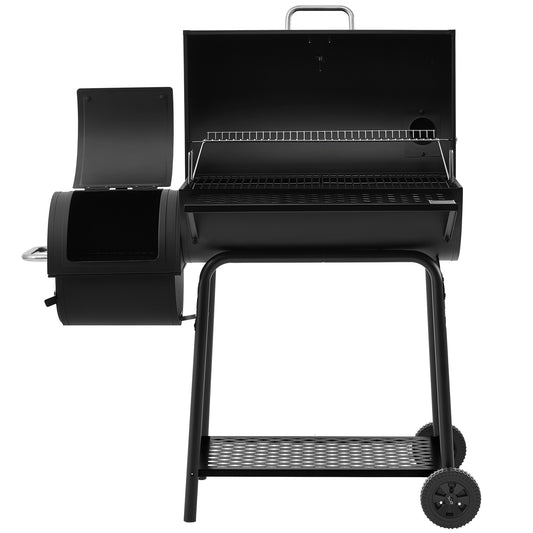 28 Inch Charcoal Grill with Offset Smoker