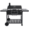 Black barbecue grill with a brand logo Royal Gourmet on a white background