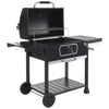 Royal Gourmet Black barbecue grill with wheels on a white background