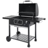 Royal Gourmet Black barbecue grill with wheels on a white background