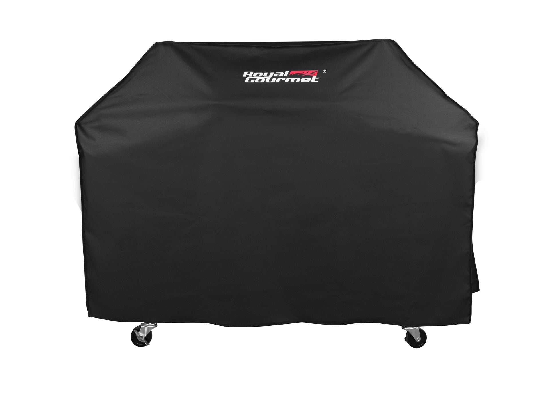 Black grill cover with 'Royal Gourmet' logo on a white background