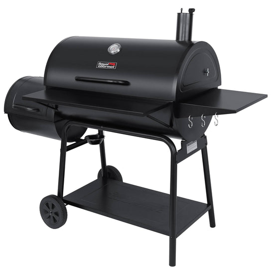 Charcoal Barrel Grill with Offset Smoker - Royal Gourmet