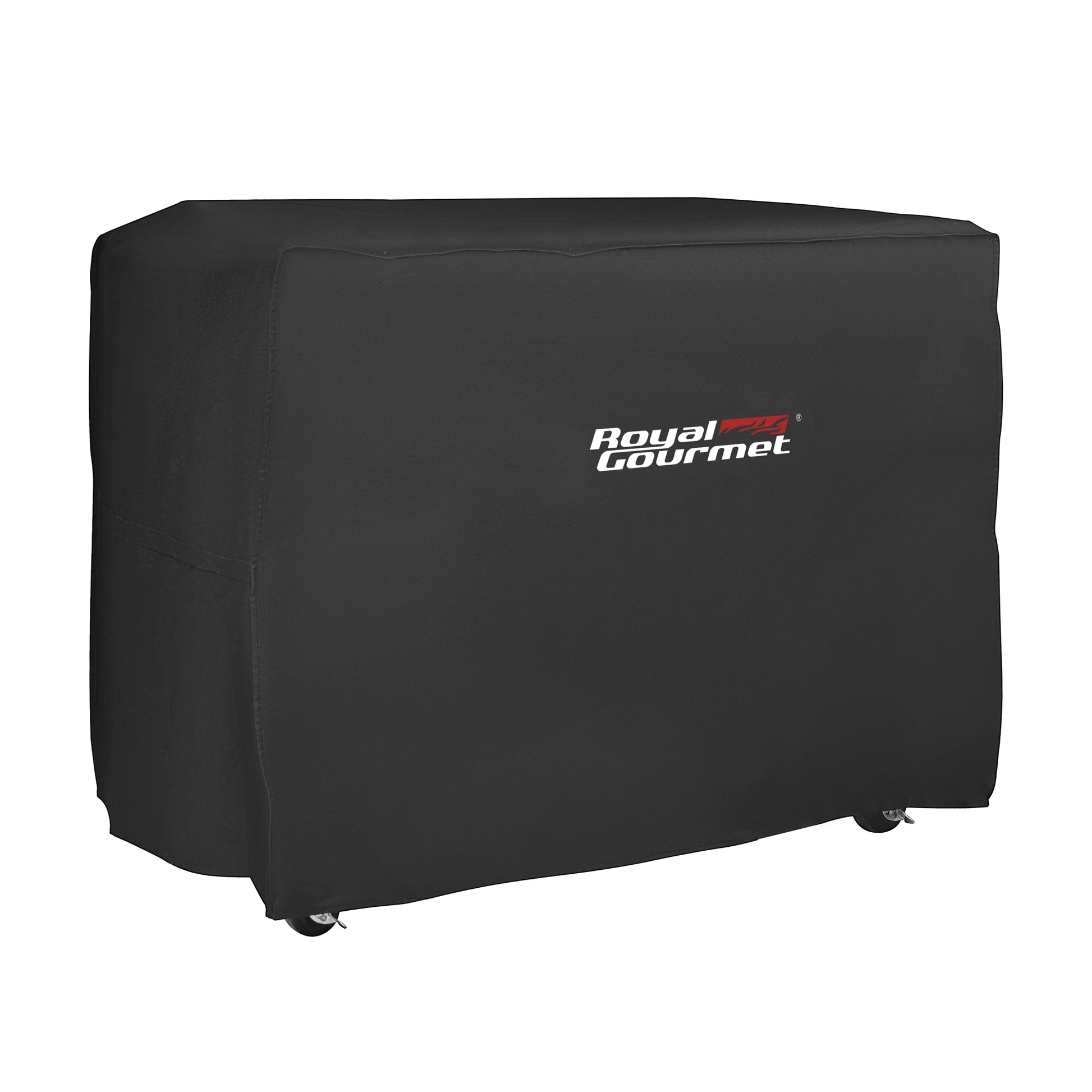 Black grill cover with 'Royal Gourmet' logo on a white background