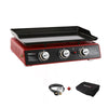 24-Inch Portable Table Top Gas Grill Griddle