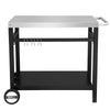 Royal Gourmet Double Shelf Stainless Steel Grill Cart with Wheels - Royal Gourmet