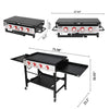 36-Inch Flat Top Gas Griddle with Collapsible Shelves