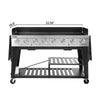 Royal Gourmet Grill with dimensions labeled on a white background
