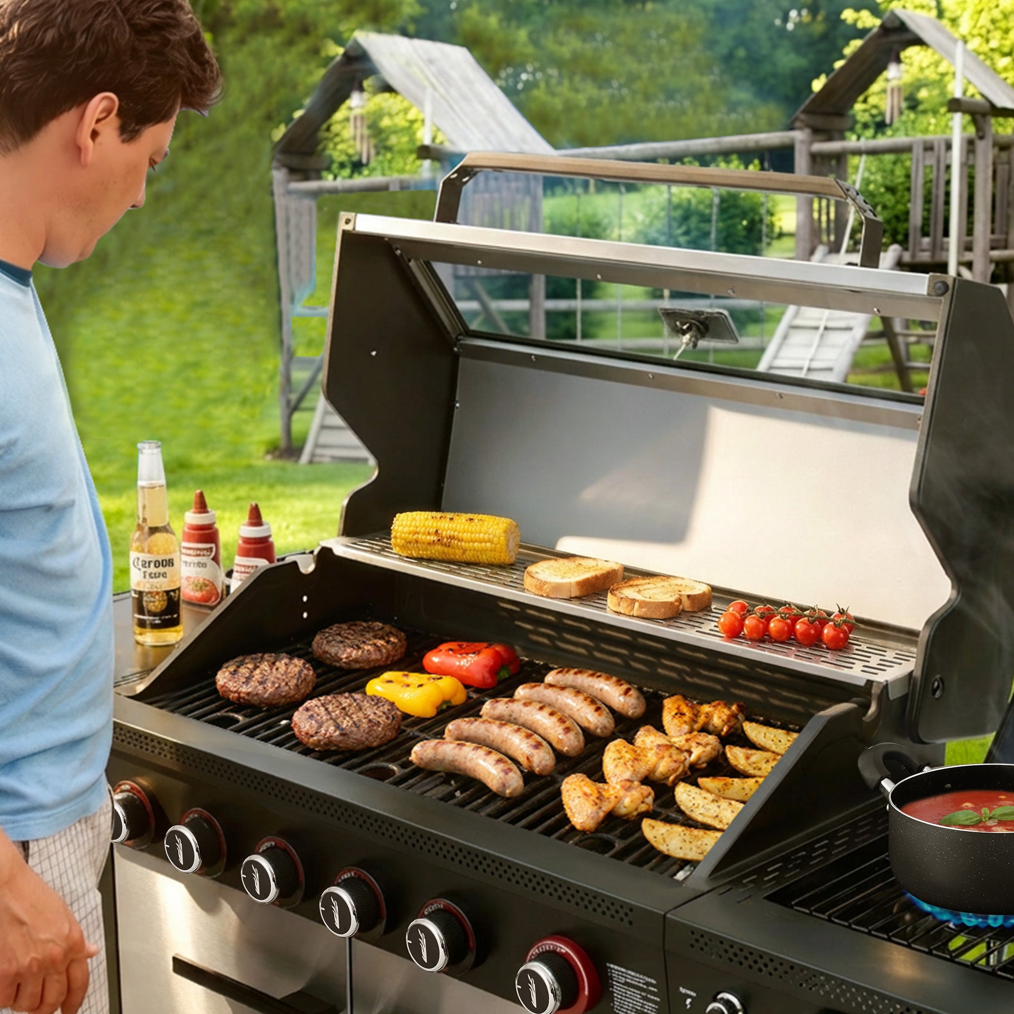 Royal Gourmet GE6001S 6-Burner Gas Grill with Side Burner ¡ª