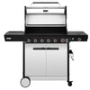 Royal Gourmet Black and silver gas grill on a white background