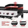 Gas Grill and Griddle Combo Black & Silver