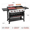 Gas Grill and Griddle Combo Black & Silver