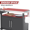 Movable Grill Prep Table with Storage