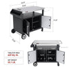 Movable Grill Prep Table with Storage