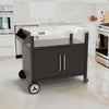Movable Grill Prep Table with Storage