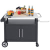 Movable Grill Prep Table with Storage