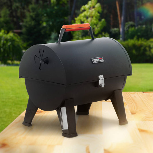 Portable Charcoal Grill with Side Cooking Area