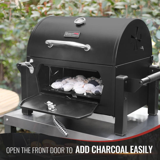 Portable Charcoal Grill with Two Side Handles - Royal Gourmet