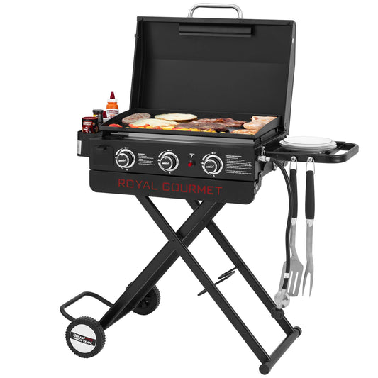 Portable Griddle with Collapsible Stand