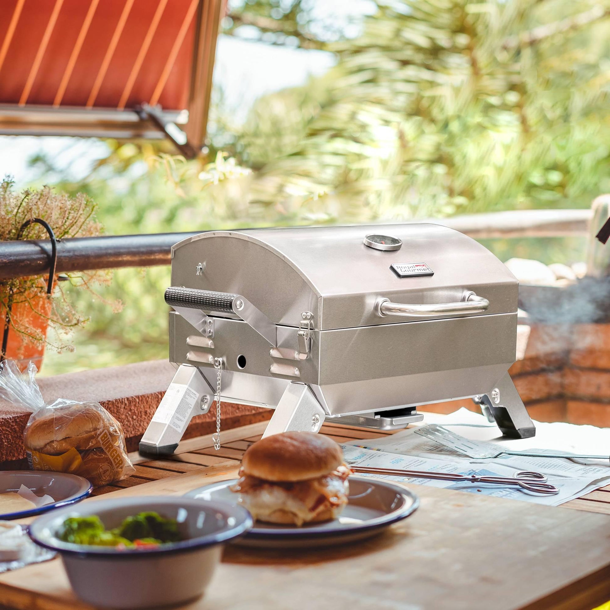 camp grill gas Portable Gas Grill | Stainless Steel 10,000 BTU
