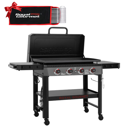 Black grill with 'Royal Gourmet' branding on a white background