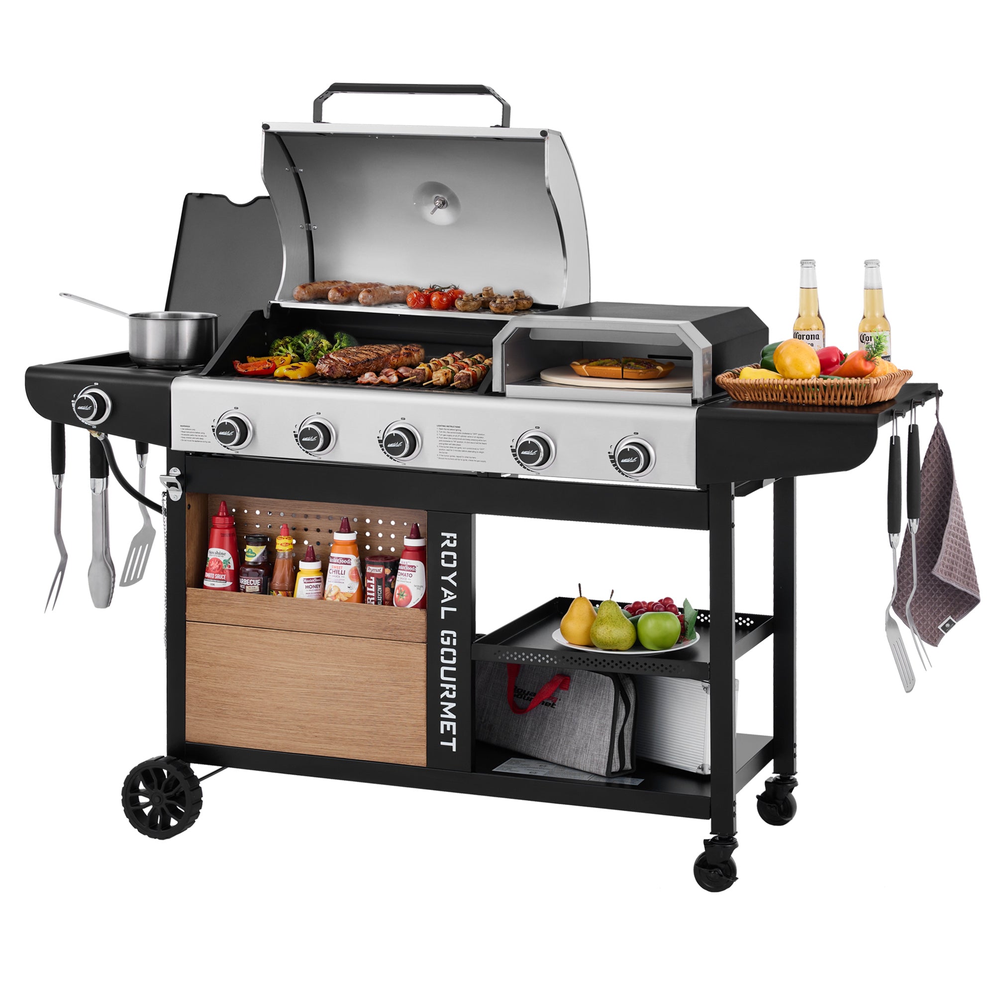 Royal Gourmet Gas Grill and Pizza Oven Combo | 768 Sq. In. 5