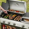 Royal Gourmet Person grilling food on a large outdoor grill with various ingredients.