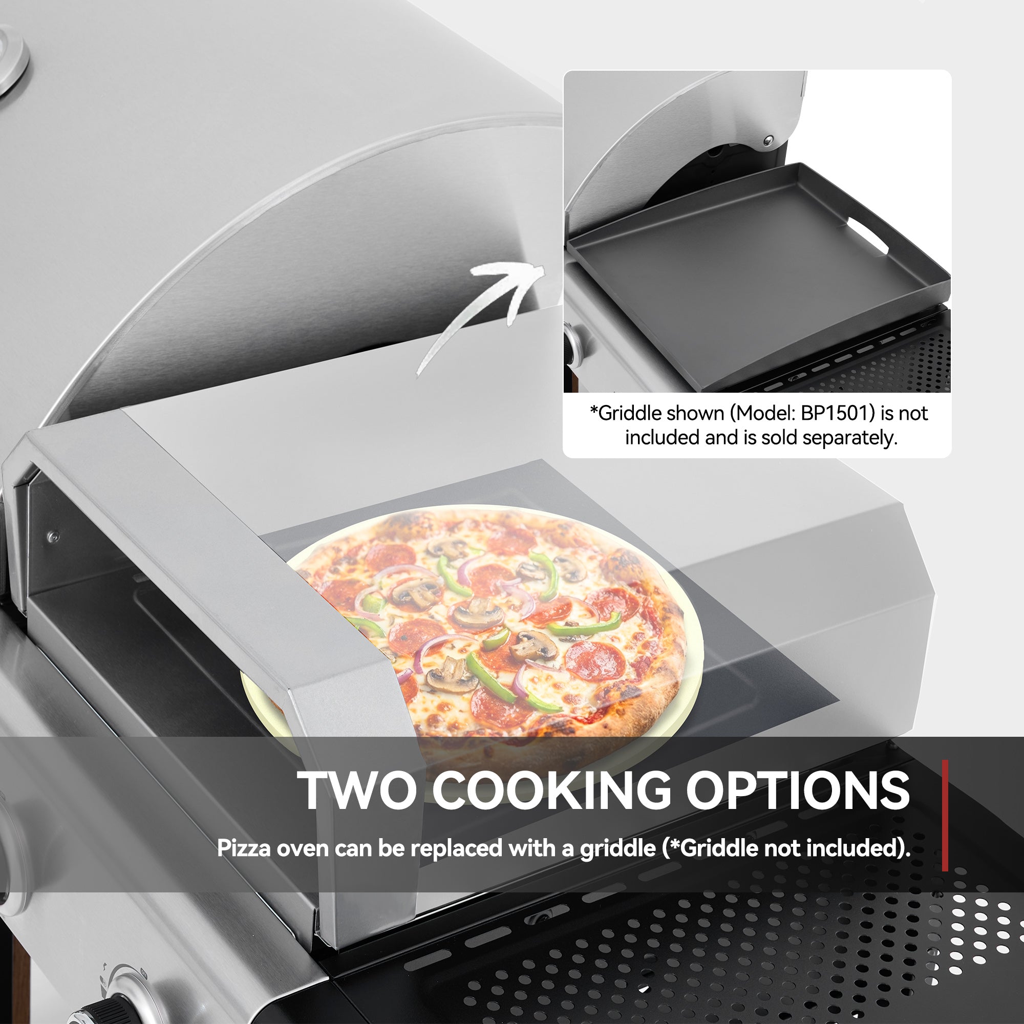 Royal Gourmet Gas Grill and Pizza Oven Combo | 768 Sq. In. 5