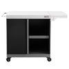 Black Movable Grill Prep Table