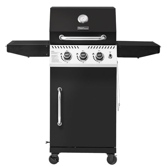 3-Burner BBQ Liquid Propane Gas Grill for Outdoor, Black