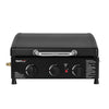 Royal Gourmet Black portable grill with control knobs on a white background