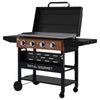 4-Burner Gas Griddle with Hood, Bronzed