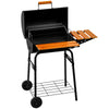 Royal Gourmet Black and orange grill with wheels on a white background