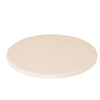Round beige Royal Gourmet ceramic plate on a white background