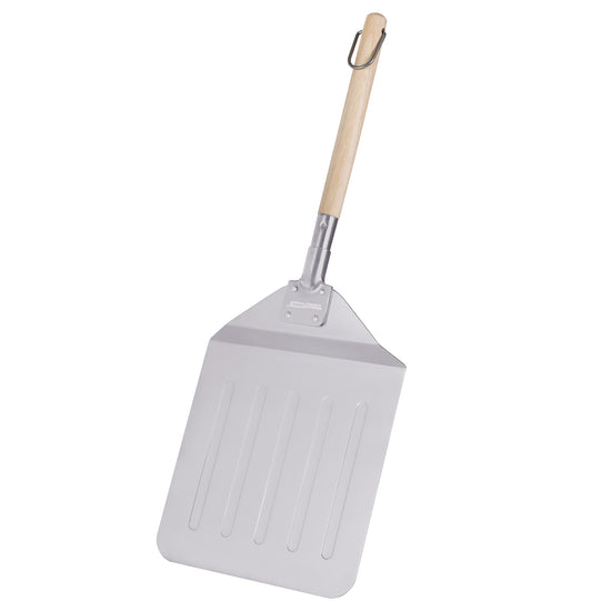 Royal Gourmet  Metal spatula with a wooden handle on a white background
