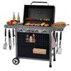 Royal Gourmet Barbecue grill with food and utensils on a white background