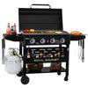 Black Royal Gourmet grill with various grilling accessories on a white background